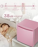 Vista 5 de Upstreman 1.7 Cu.ft Mini Fridge with Freezer, Dorm Essentials, Adjustable Thermostat, Energy Saving, Low Noise, Single Door Compact Refrigerator for