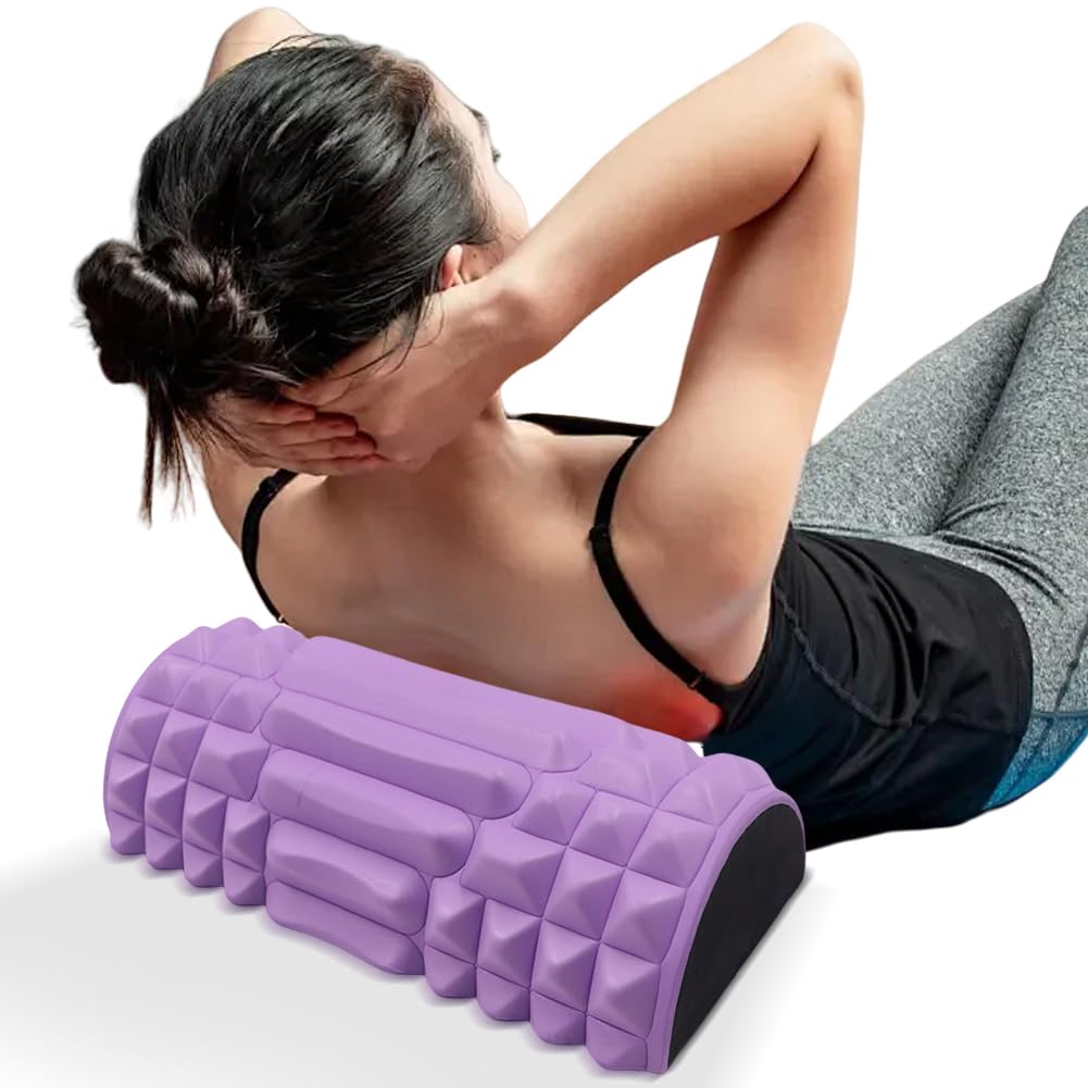 Wałek piankowy EcoGleam EVA kolumna do masażu do jogi (fioletowy)