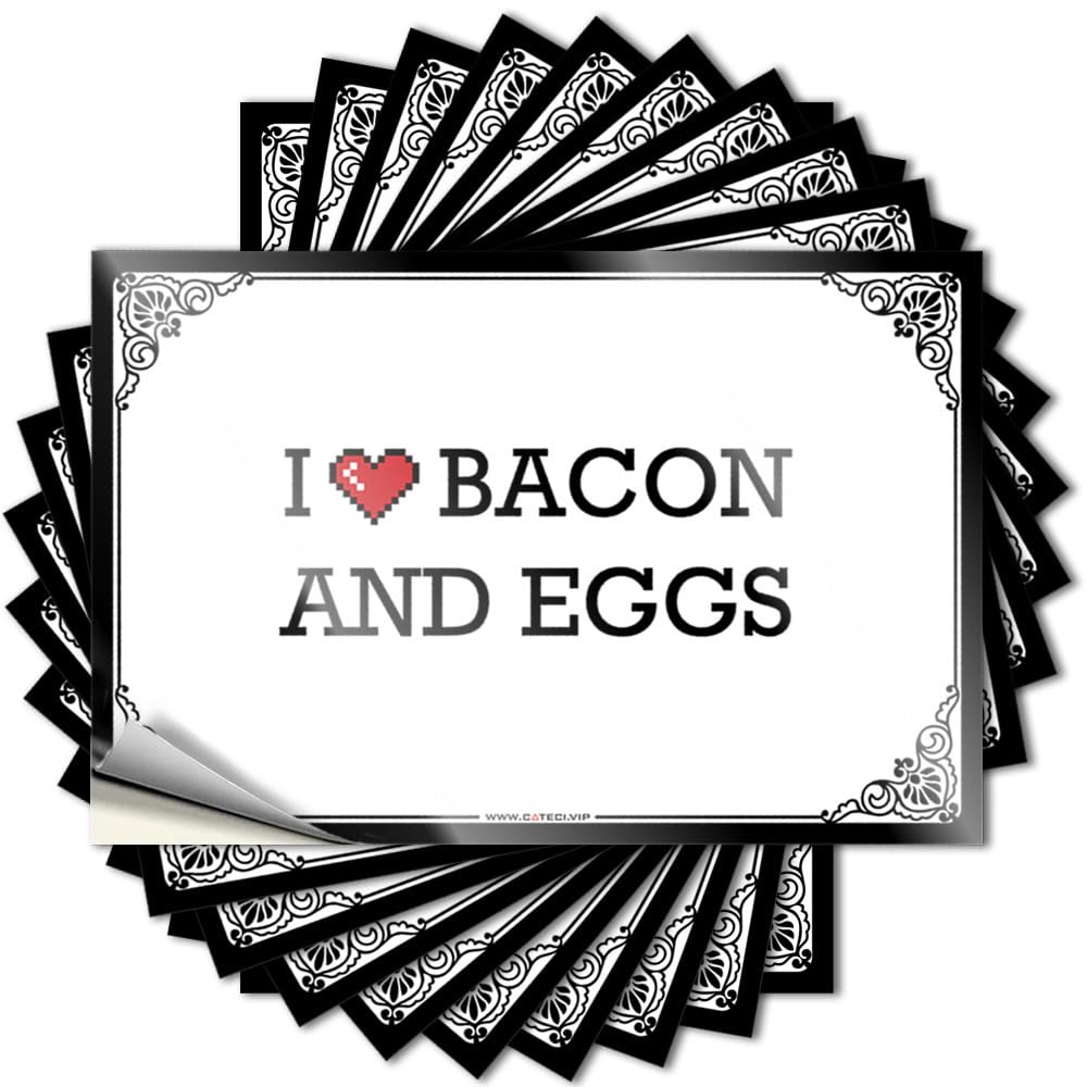 Saying Girly, Hunting Laptop I Love Bacon and Eggs | Gifts(6X9CM)