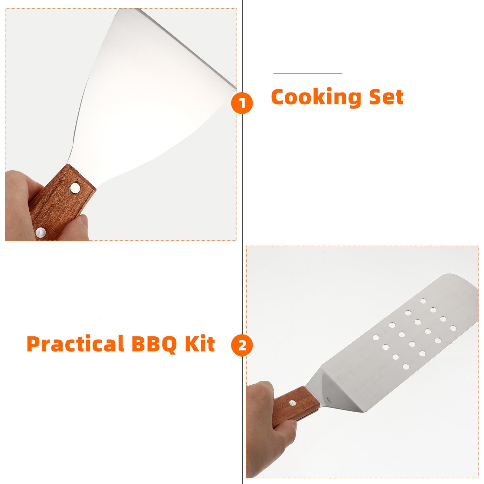 12 Stück Grillwerkzeug aus Edelstahl für Outdoor BBQ