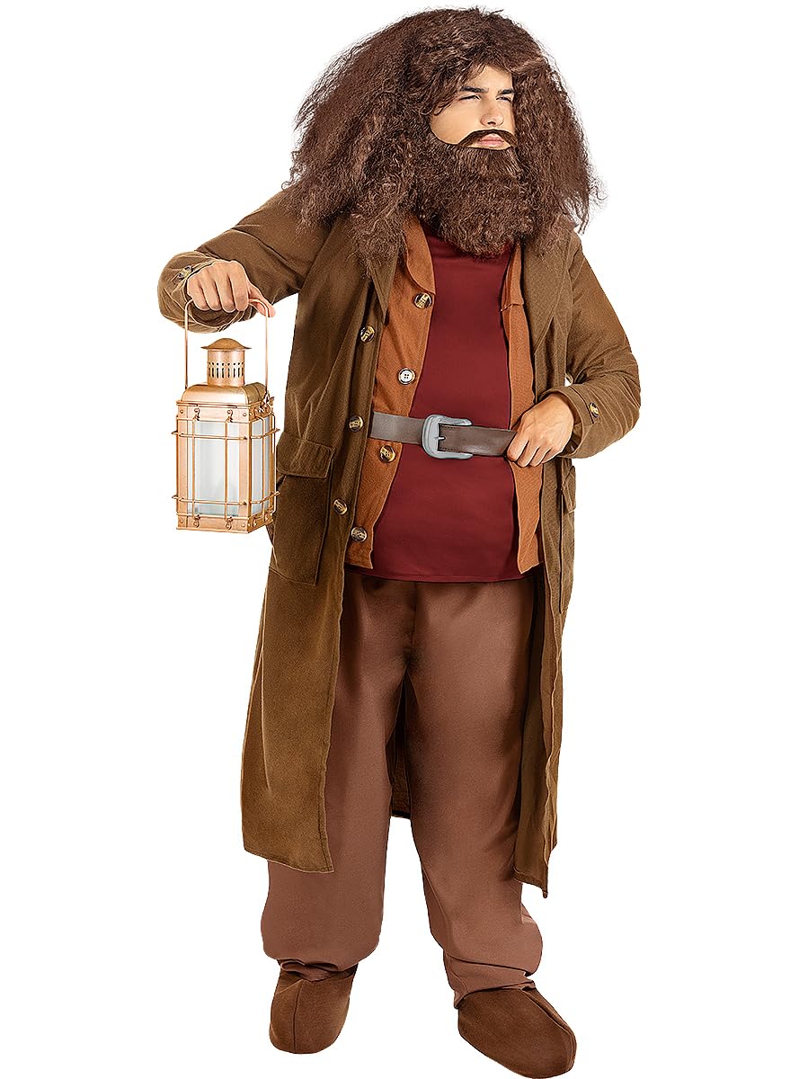 Funidelia | Disfraz de Hagrid - Harry Potter para hombre Magos, Harry Potter, Hogwarts - Disfraz para adultos y divertidos accesorios para Fiestas, Carnaval y Halloween - Marrón