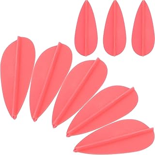 BESPORTBLE Acessórios Vermelhos 20 Pçs Palhetas De Tiro Com Arco 2 Polegadas Palhetas De Flechas De Plástico Para Hastes DIY Visando Vermelho Pequenas Flechas