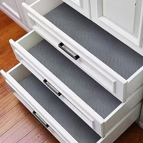 Non-Slip Shelf Liner Roll, Grey, Diamond Cut Texture, Anti Slip, for Drawers and Shelves (45cm x 500cm)-image-40