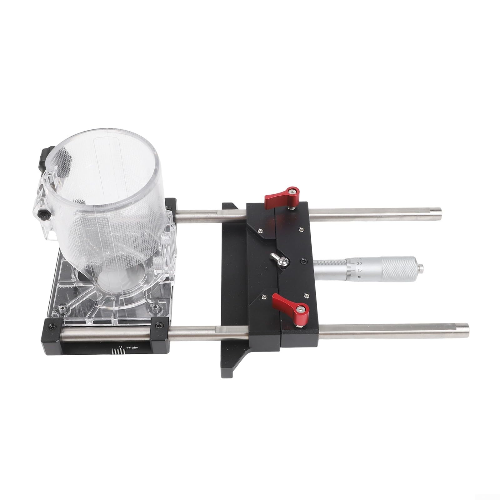 Fresatura Groove Staffa Base Per 65Mm Trimmer Router Jig Con Regolazione Fine 0.01mm CNC Lega di Alluminio Lavorazione Del Legno Guida Bordo