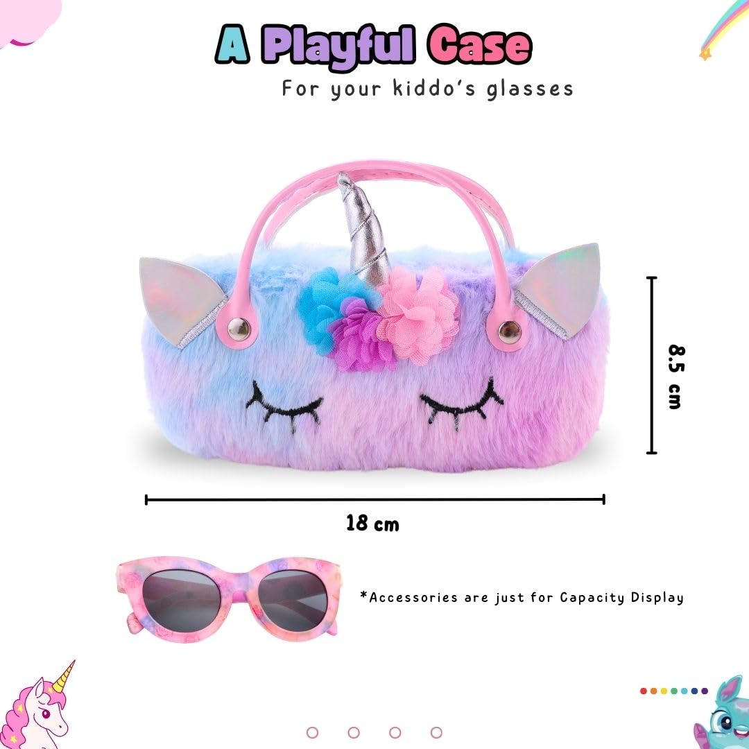 Tinker Squad Plush Specs Holder for Kids | Sunglasses Goggles Case Organizer Box for Travelling for Girls | Sunglass Spectacle Case Shades Holder Cover Spects Organizer Box | Mini Handbag for Girl - Image 3 thumbnail