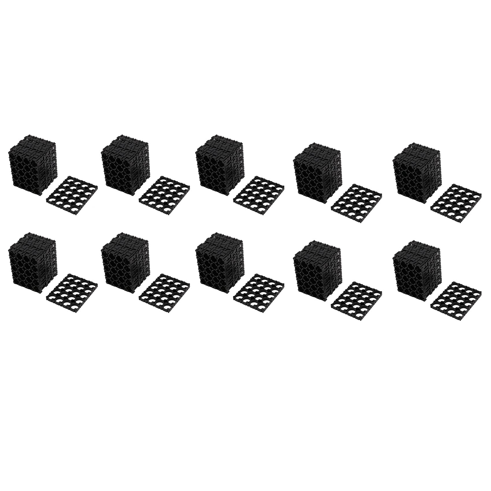 100PC 18650 Batería 4X5 Espaciador Celda Radiante Shell Soporte de Plástico 18.4mm