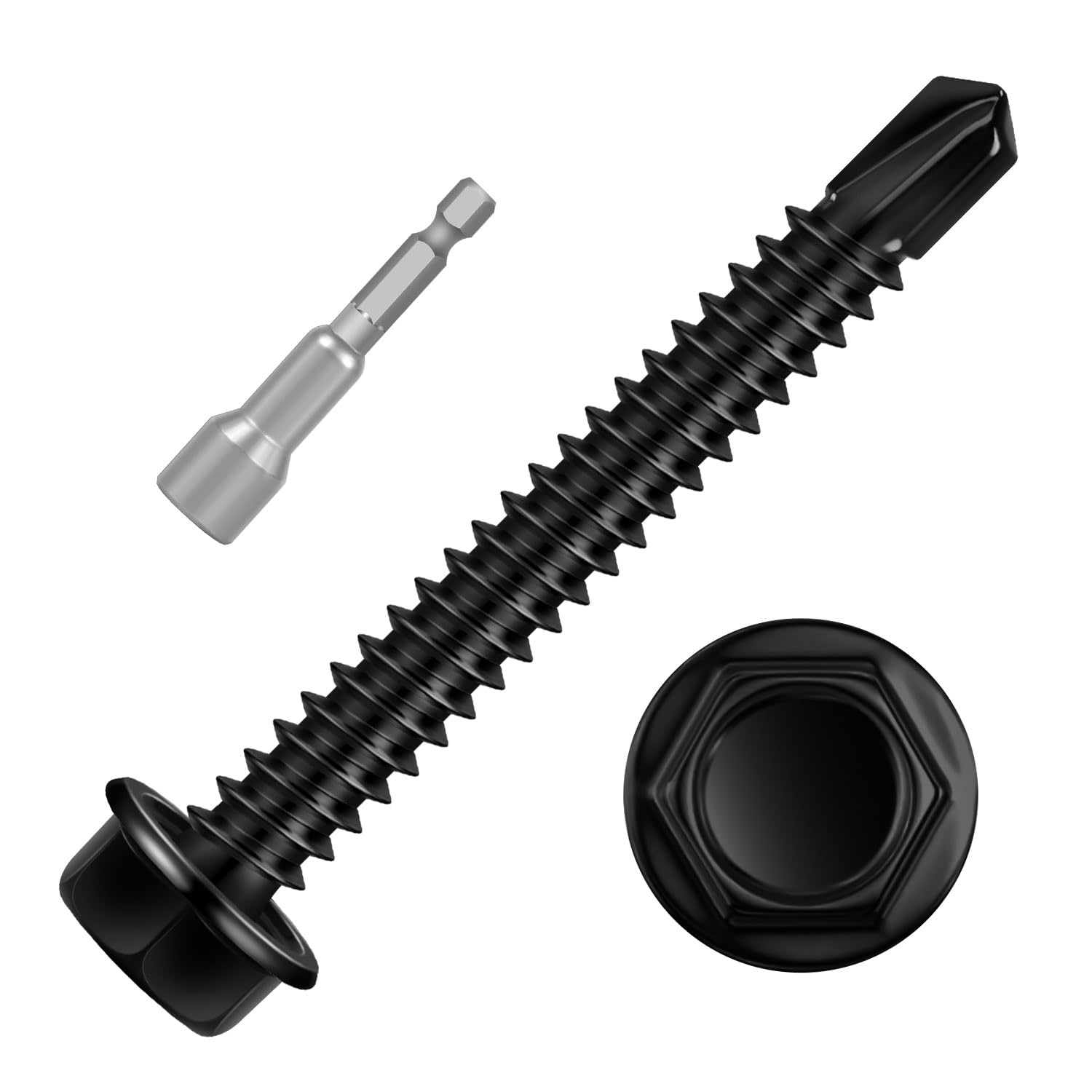 Stainless Steel Sheet Metal Screws - 100 PCS #12 -12 Stainless Steel Sheet Metal Screws - 100 PCS #12 -12