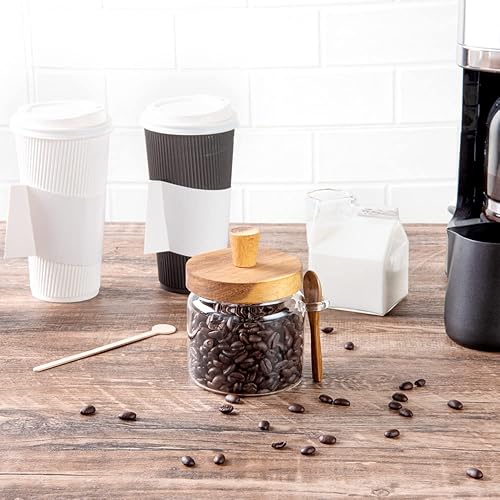 Miniatura 3 de Restaurantware -Tarro de almacenamiento de vidrio de 16.9 onzas, 1 tarro de galletas de vidrio lavable en lavavajillas, sello hermético, apto para