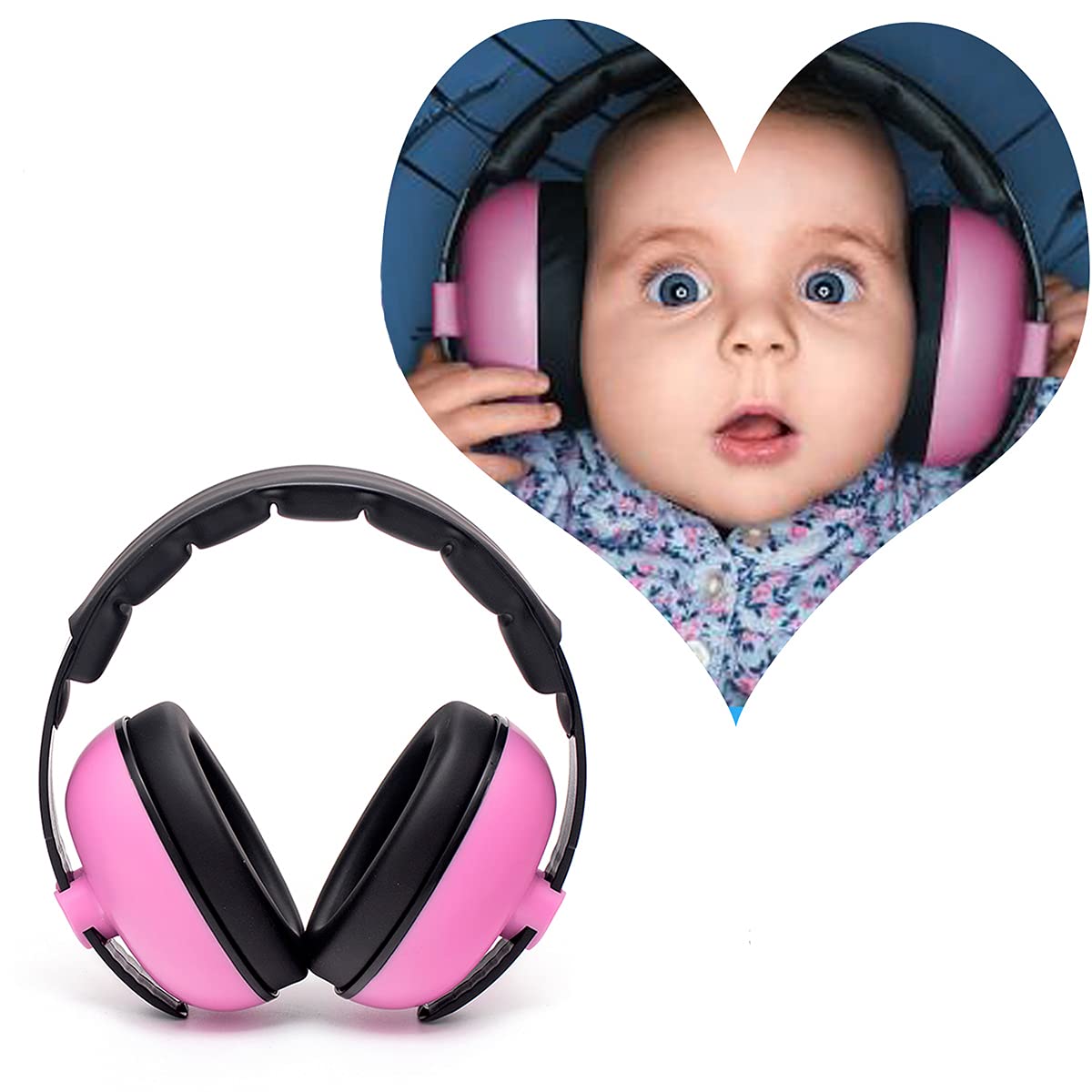 Baby Hearing Protection Safety Earmuffs Noise Reduction Adjustable 0-36Months