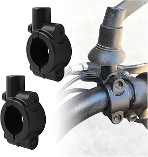 Upgraded 7/8" Motorcycle Mirror Mount,2 PCS Aluminum Motorcycle Handlebar Mounts with 10mm Aperture,Universal Handlebar Clamp Mount Motorcycles Accessories for ATV Scooter Bike