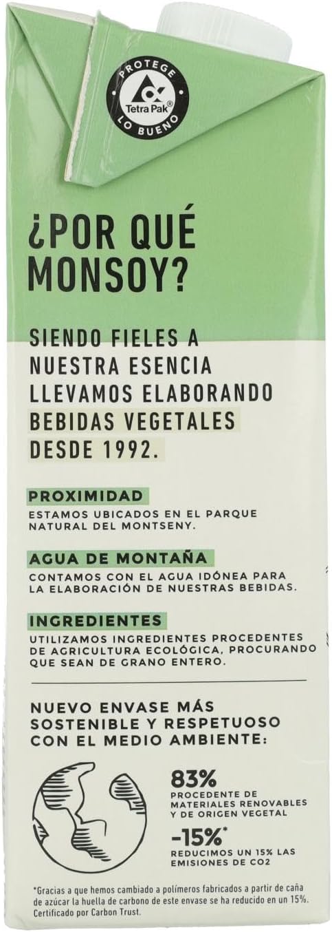 Pack 6ud Bebida Soja BIO Monsoy, 1L - Imagen 5
