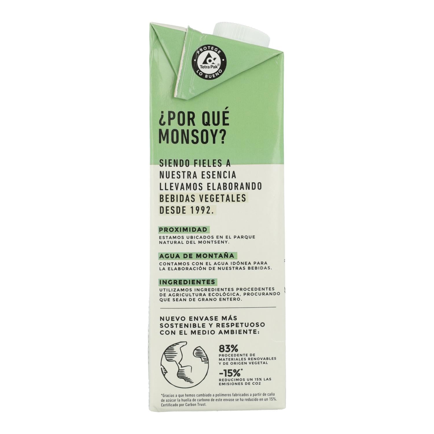 Pack 6ud Bebida Soja BIO Monsoy, 1L