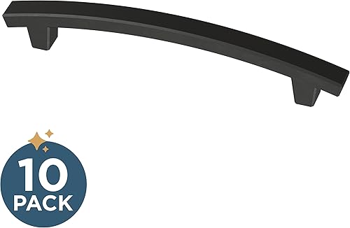 Miniatura 2 de Franklin Brass (Paquete de 10) Manijas de gabinete color negro mate, centro de agujero de 5-116 pulgadas, tiradores para cajones, puerta de