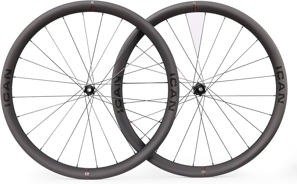 カーボンホイールICANクリンチャーディスクブレーキ対応 Amazon | ICAN AERO Ⅱロードカーボンホイール700Cワイドリムディスク