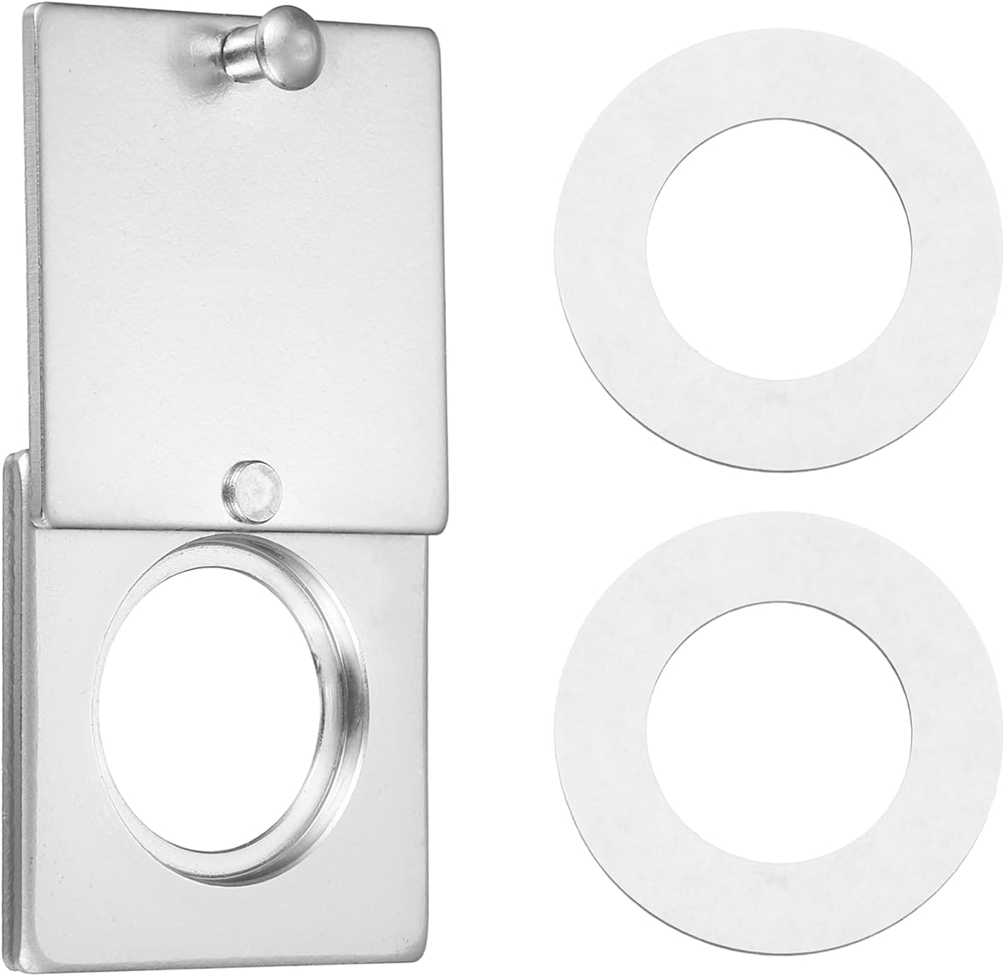 Cubierta para mirilla de puerta metálica, cuadrada, 1.18 pulg miniatura 1