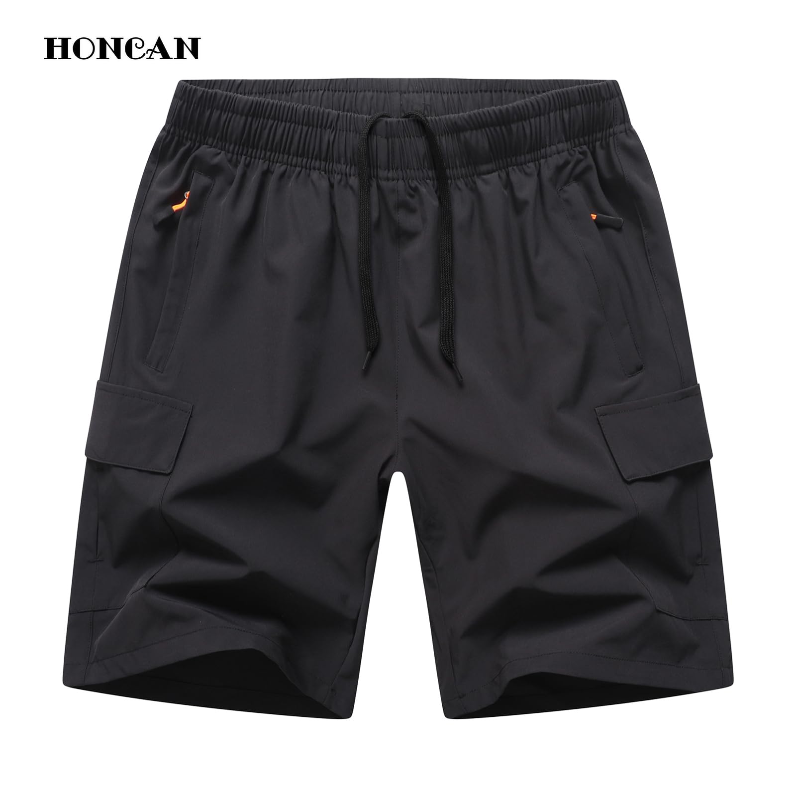 Pantaloncini cargo da ragazzo, pantaloncini da trekking ad asciugatura rapida, leggeri e sportivi con tasche con cerniera
