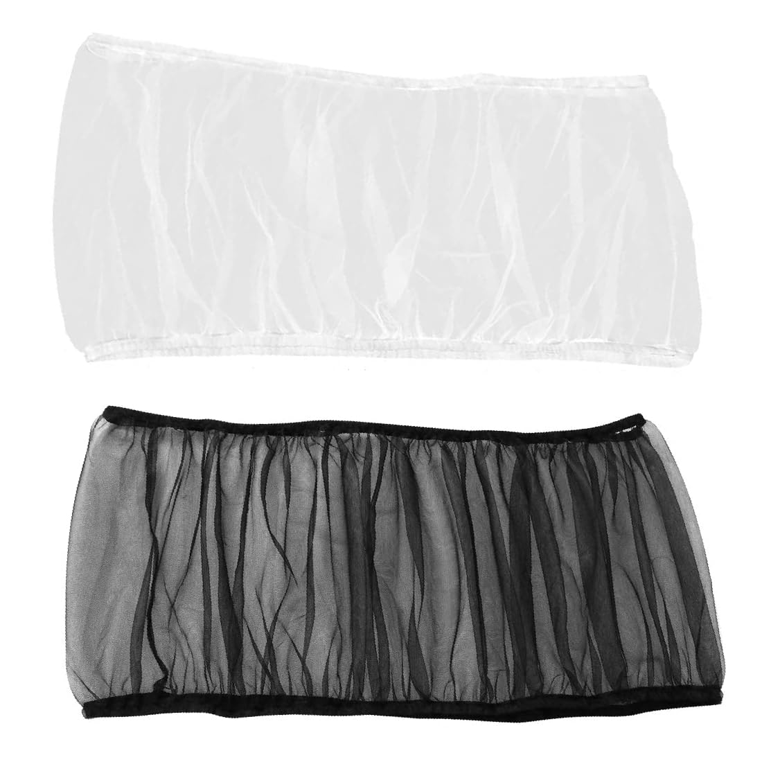 JTKREW 2 Cubiertas universales de Jaula,Cubierta de Jaula,Cubierta de Malla,para Loros Ajustable,Malla de Nylon Suave,para jaulas(Negro,Blanco)