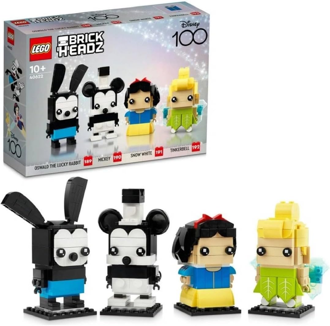 BrickHeadz Disney 100th Celebration Mickey Mouse, Snow White, Tinkerbell & Oswald The Lucky Rabbit