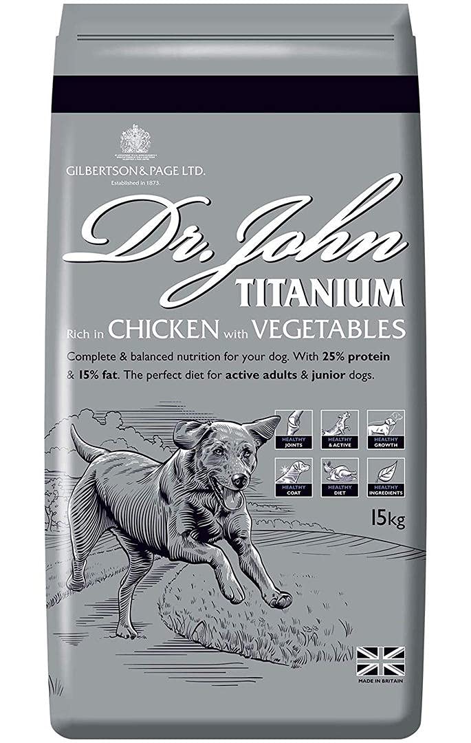 30kg Dr John Titanium Dog Food 15kg