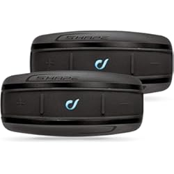 Intercomunicador Shiro Shr 704 Interphone Shape - Doble - Auriculares Bluetooth Intercom para Motocicletas, Uso del piloto: Pasajero, autonomía de hasta 12 Horas, MP3, GPS, Impermeable, IP67 Universal.