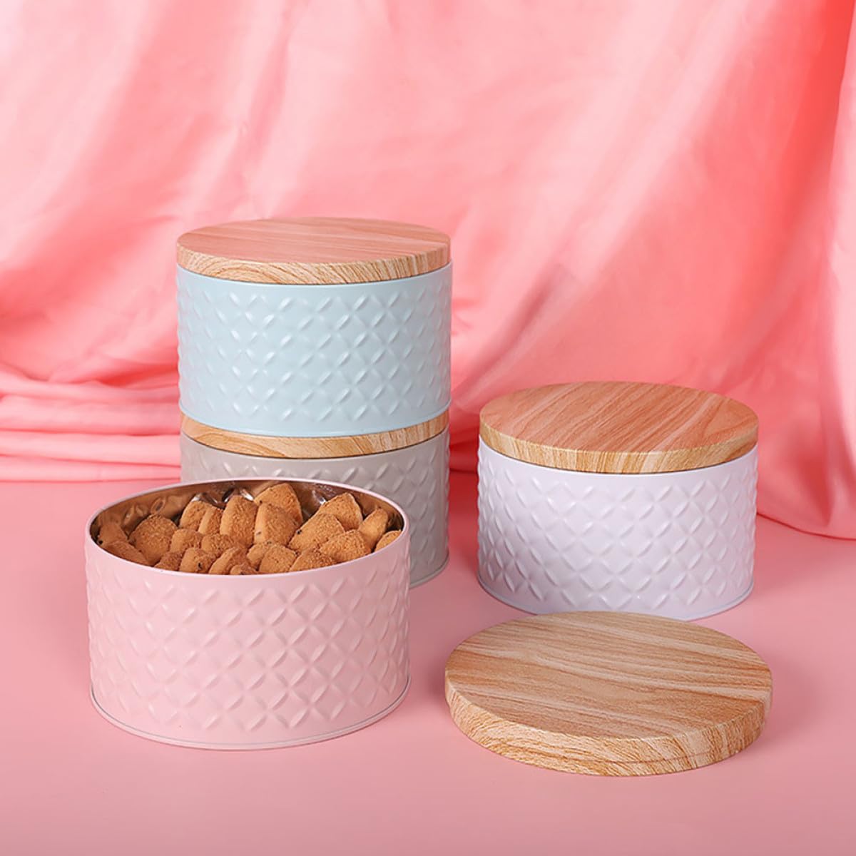 Cabilock 3 Pezzi Di Scatole Porta Snack Caramelle Prima Dei Barattoli Per Biscotti Scatole Di Con Coperchio Per Biscotti Contenitori Per Biscotti Cotti Al Forno Con Coperchi