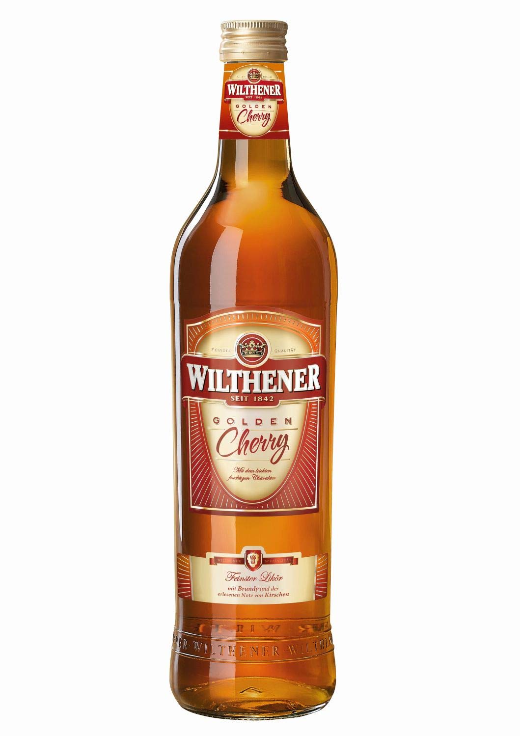 Wilthener I Golden Cherry I Weinbrand Spezialität mit Kirscharoma I In Limousin-Eichenholzfässern gereift I 21% Vol. I 700 ml