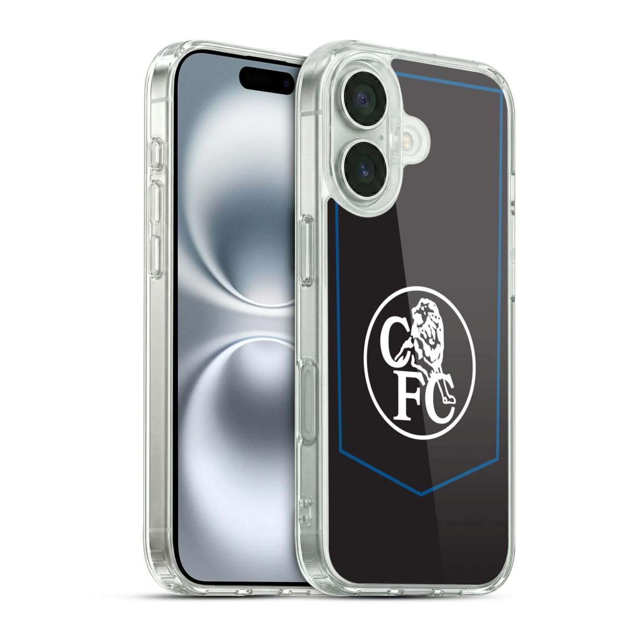 Head Case Designs Officially Licensed Chelsea Football Club Third 2025/26 Kit Gel Case [Military Grade Protection] Compatible With Apple iPhone 16