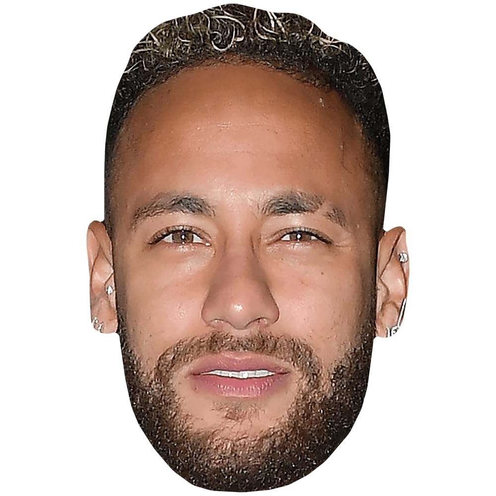 Neymar Jr (Smile) Celebrity Mask, Flat Card Face, Fancy Dress Mask