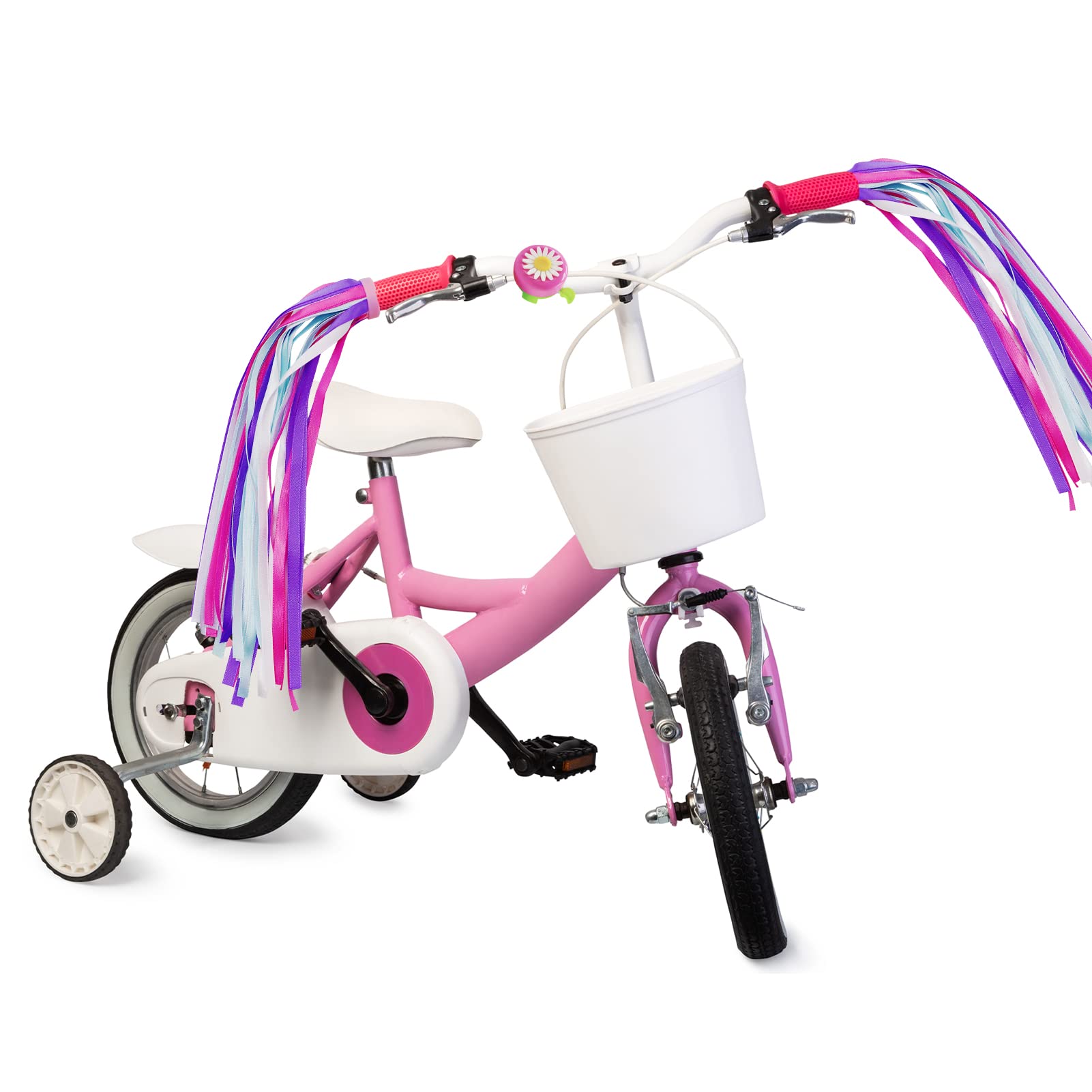 SZXMDKH Campanelli per Biciclette per Bambini, Bici Manubrio Stelle Filanti Streamers, Campanello per Bici Accessori per Bambini, Manubrio Filanti Bicicletta(3 Pezzi)