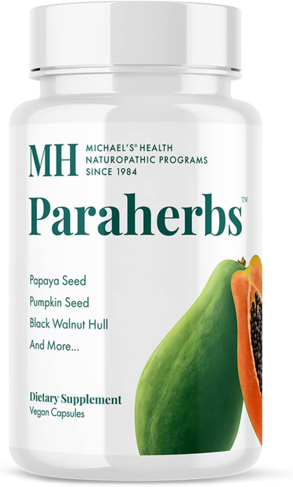 Michael's Health Naturopathic Programs Paraherbs - 120 Vegetarian Capsules - Fibers to Support Intestinal Tract - Kosher - 30 Servings
