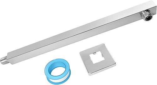 Miniatura 10 de NearMoon Brazo de ducha de 16 pulgadas, extensor de extensión de cabezal de ducha de lluvia, con brida y cinta de teflón, hecho de acero inoxidable