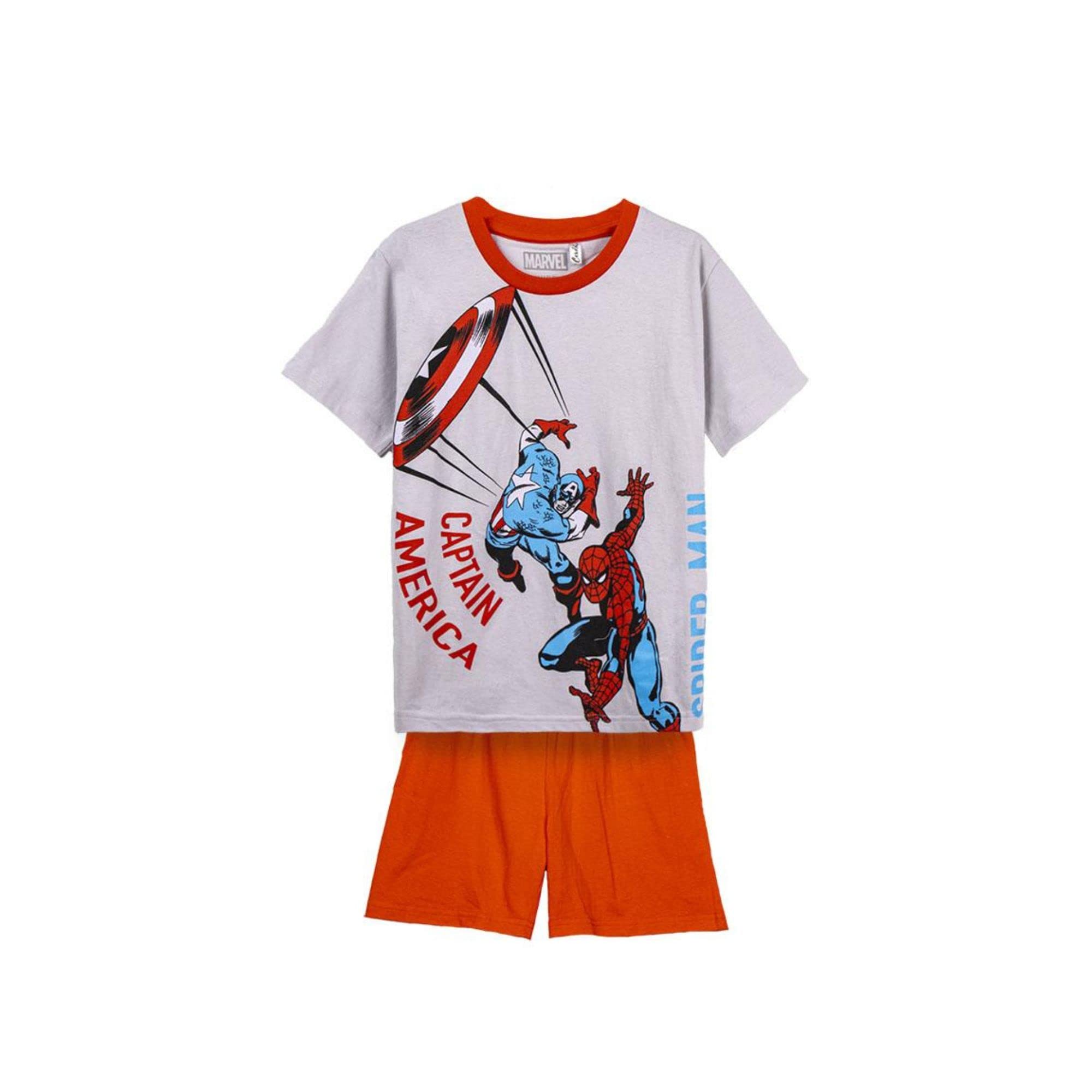 CERDÁ LIFE'S LITTLE MOMENTS Corto Avengers Pijama de Verano de Spiderman y Capitán América para Niño Unisex bebé