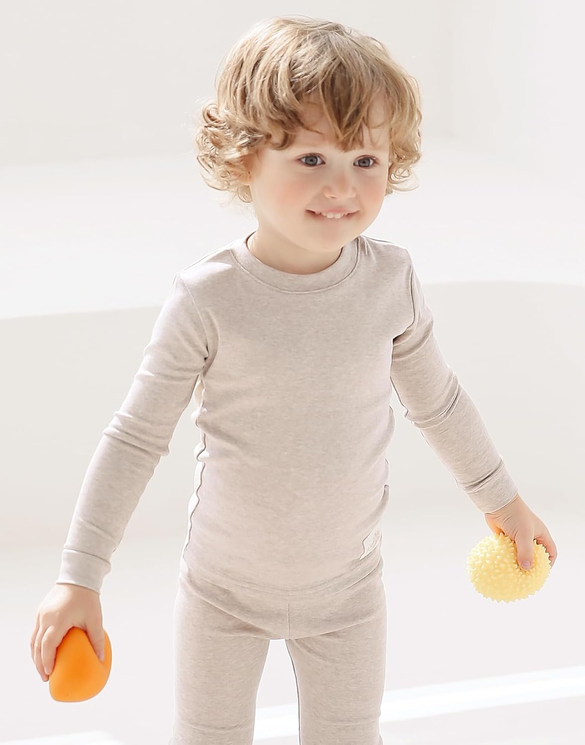 Vaenait 6M-12Y Toddler Kids Super Soft Lightweight Breathable Modal Cotton Melange Sleepwear Pajamas Set - Image 3