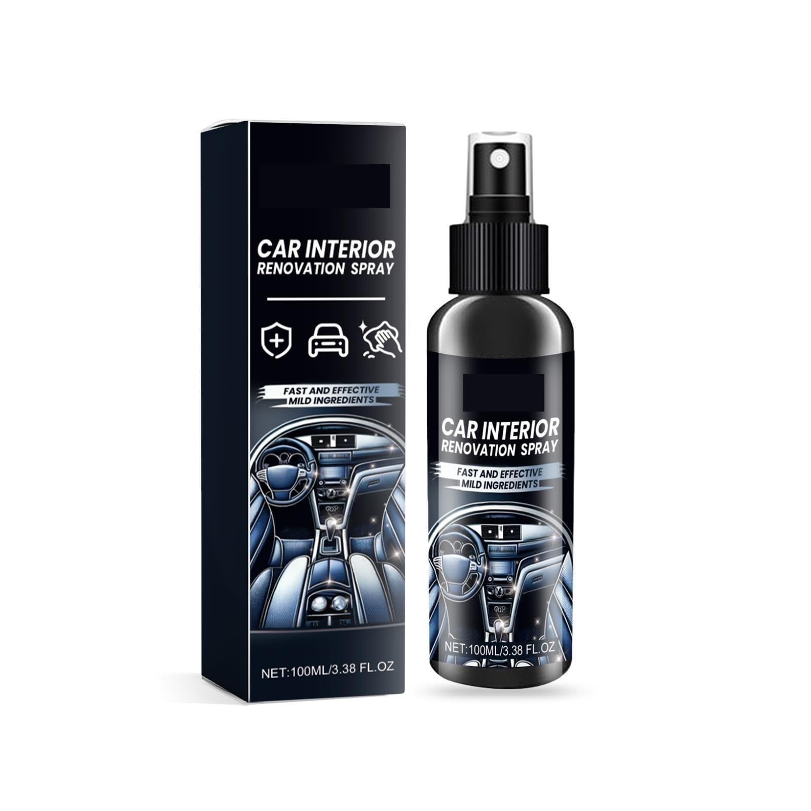 Auto-Innenpolierwachs-Spray, Leder- und Kunststoff-Restaurierungsreiniger(200ml Boxed)