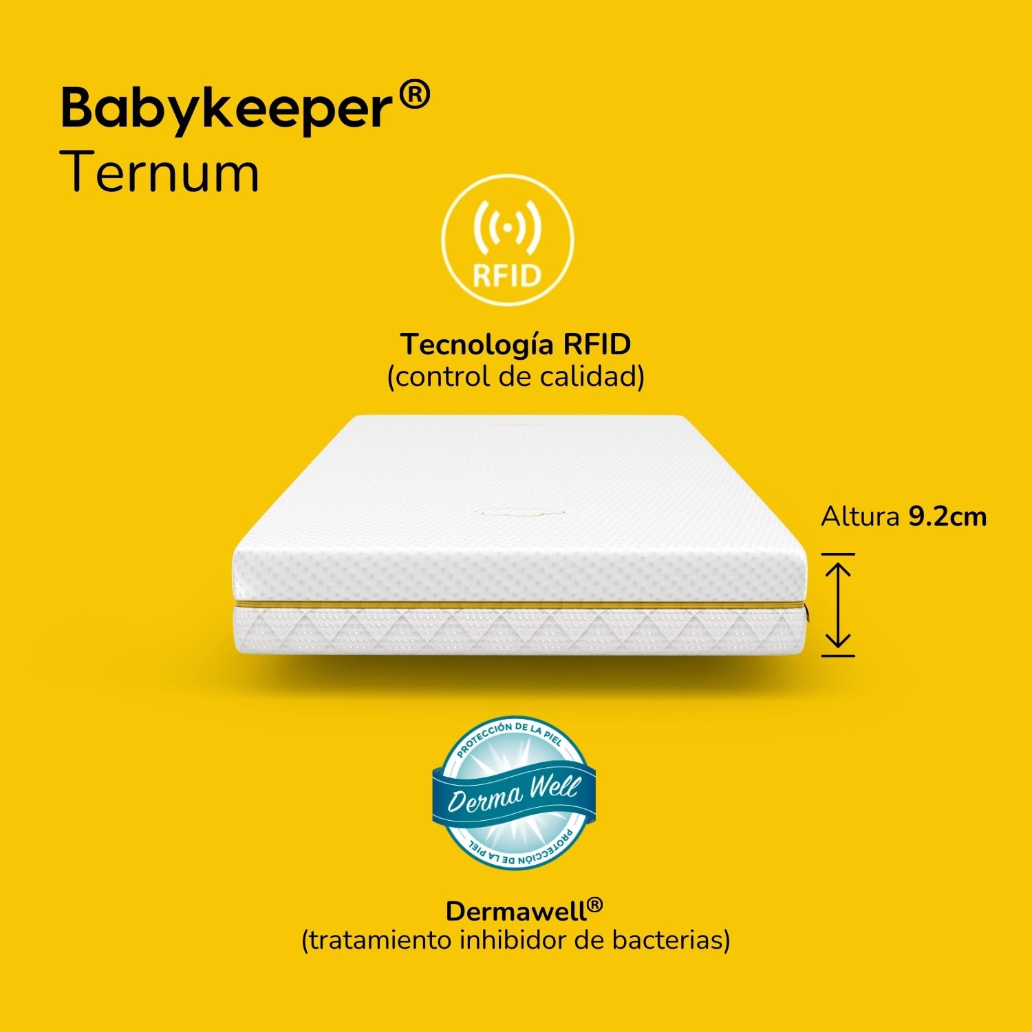 Colchón Minicuna Colecho 50x80x con Grosor de 9,2 cm | Colchon Cuna Bebe Transpirable y Antiasfixia | Colchon Minicuna Ergonómico y 100% Lavable para Cuna Recién Nacido
