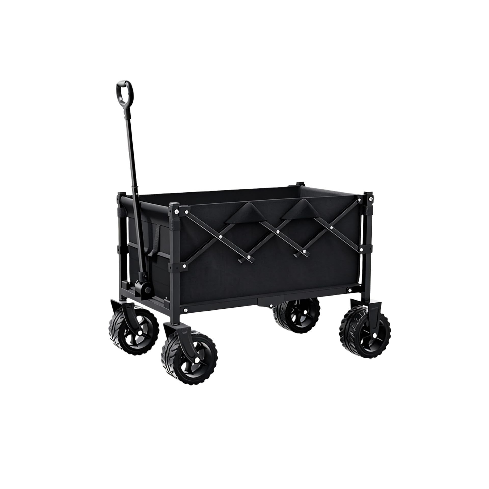 Carrello pieghevole 180 kg, carrello da spiaggia pieghevole con pneumatici | Carrello da spiaggia compatto fuoristrada, tessuto Oxford rimovibile, manico regolabile, per campeggio, giardino, shopping
