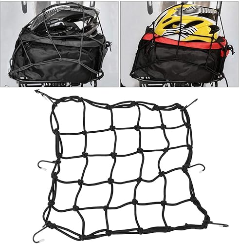 Miniatura 6 de VGEBY1 Cubierta de red de equipaje para bicicleta, red de carga para equipaje con 6 ganchos para almacenamiento de bicicletas