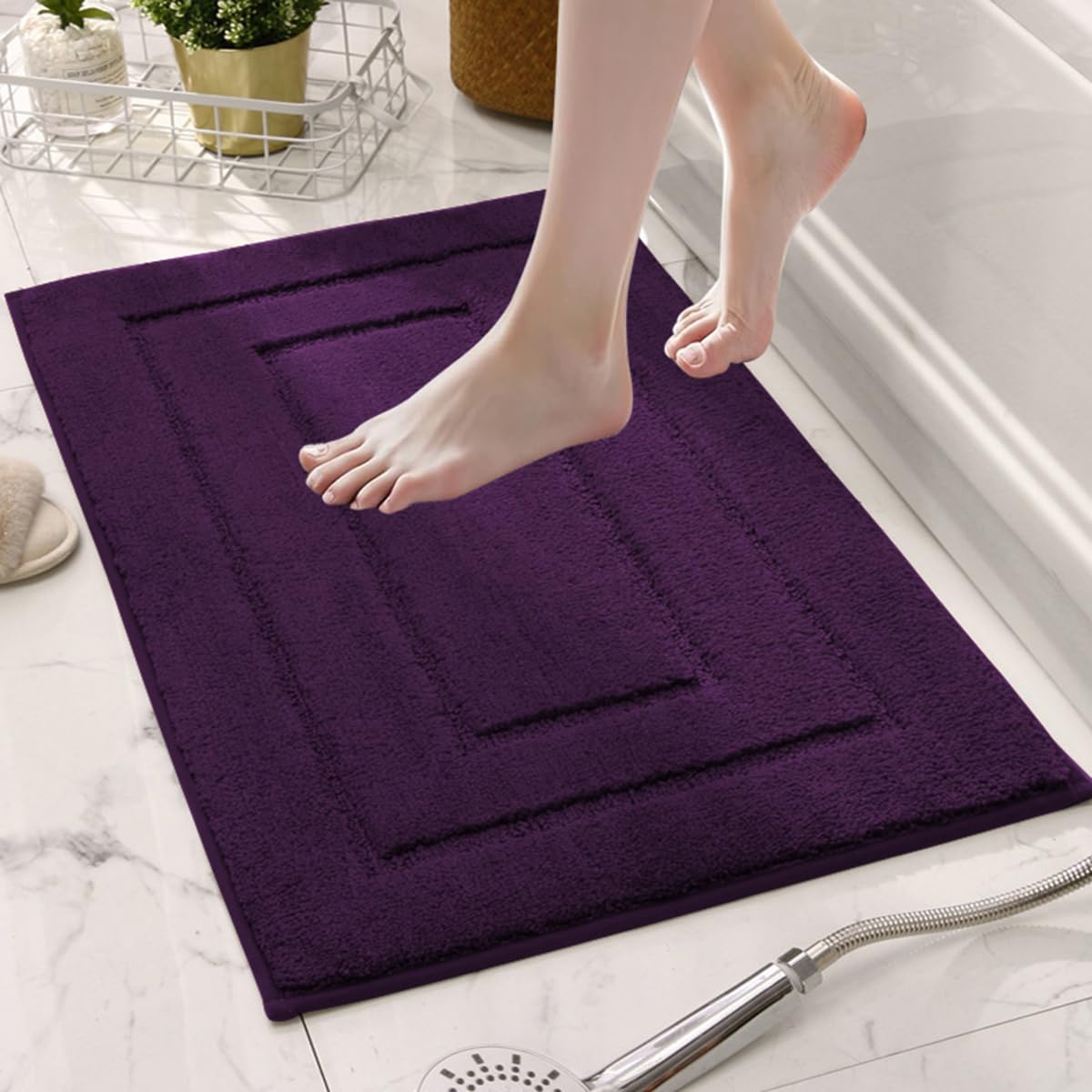 Tapis de bain absorbant pour créer une salle de bain chaleureuse