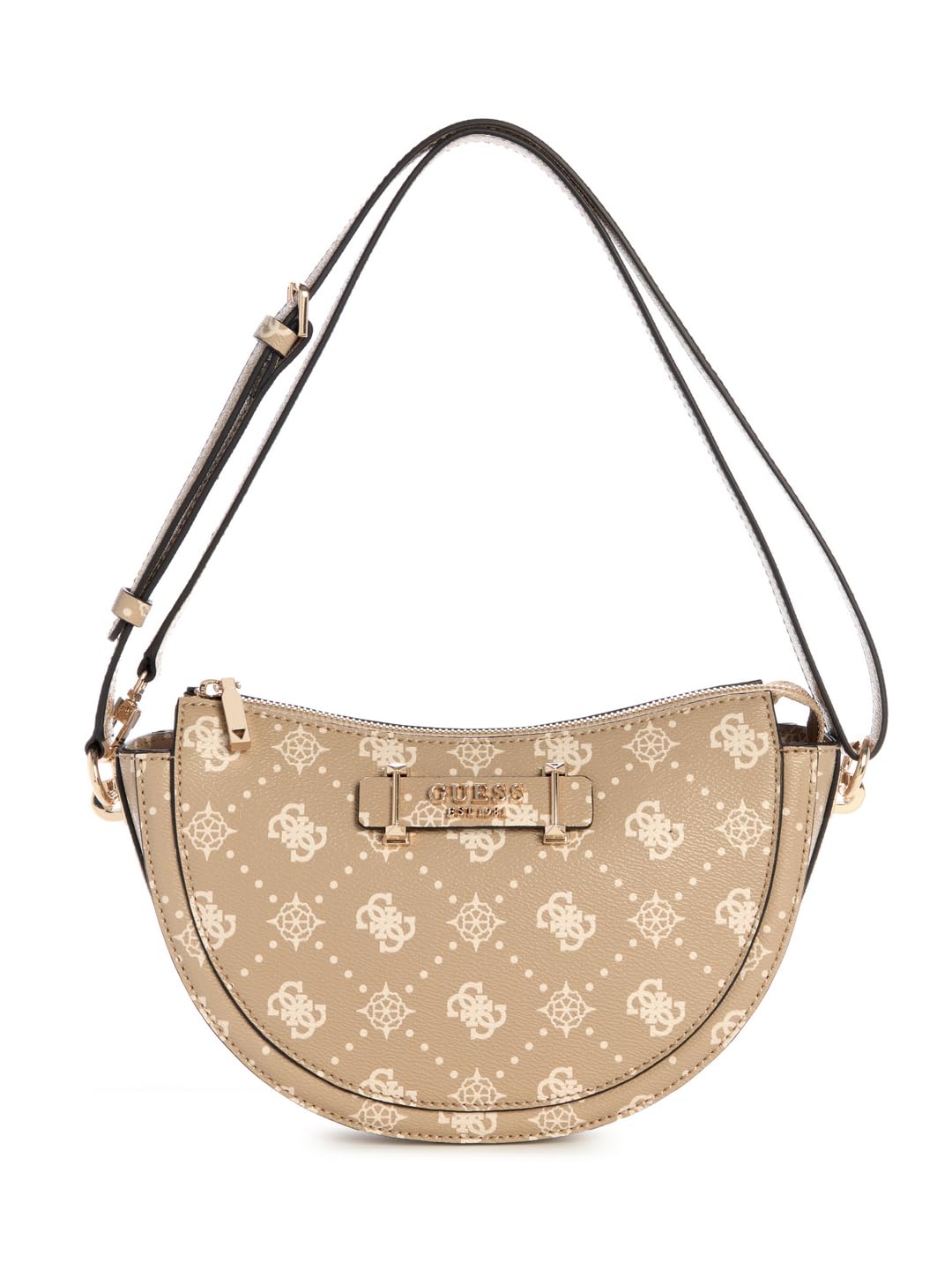 GUESS SILIA GIRLFRIEND SATCHEL, COLOR BSG - BISCOTTI LOGO BSG - BISCOTTI LOGO One Size