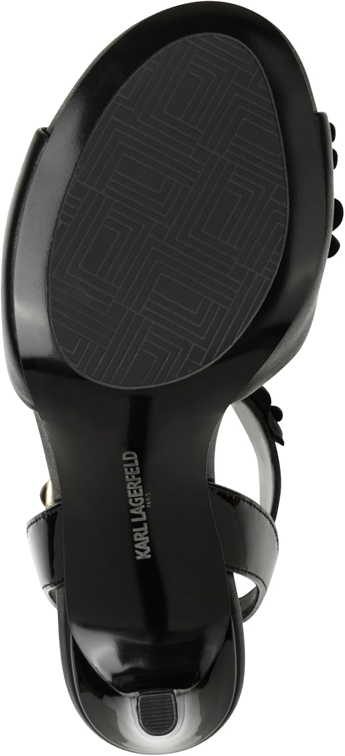 KARL LAGERFELD womens Kallie Flower Embellishment Dress Heel - Image 5