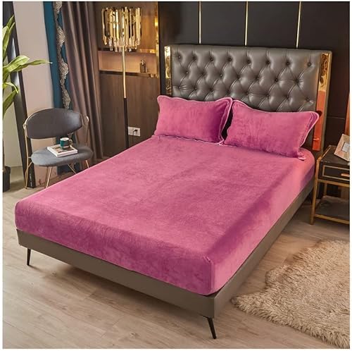 Miniatura 8 de Paquete de 1 sábana bajera de franela de vellón leche, ultrasuave, transpirable, de terciopelo de lujo, con bolsillo profundo de 11 pulgadas, tamaño