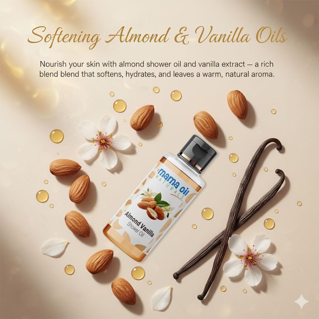 Almond Shower Oil for Bath | Deep Cleansing, Moisturizing & Light Body Wash Oil for Dry or Oily Skin | For Women & Men | Paraben Free | 50 ml 2