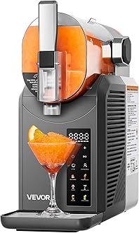 VEVOR Home Slush Machine 2L No Ice Needed with Self Cleaning 200W Frozen Drink Maker 304 Stainless Steel 6 Preset Programmes for Frozen Margaritas Frappés Milkshake