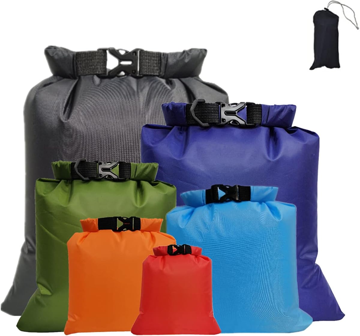 TSLBW Bolsa Impermeable 6 Piezas Seca Bolsa Seca Impermeable Bolsa Seca Bolsa Bolsa de Buceo Bolsa de Deriva Bolsa para Viajes Rafting Deriva natación Buceo Buceo Camping Ciclismo Pesca Kayak