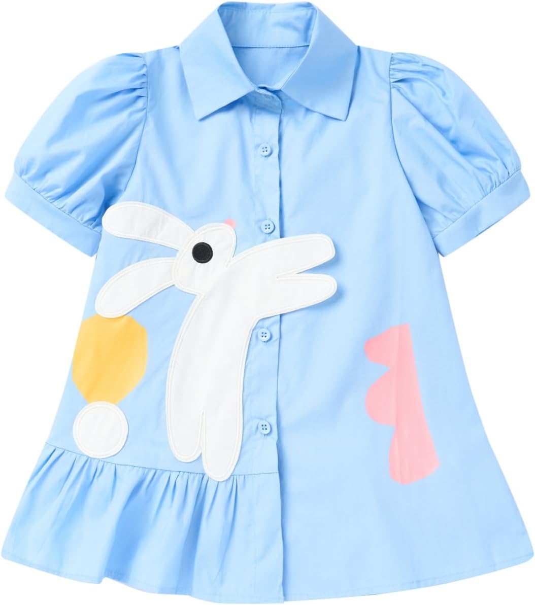 Amazon.com: Mud Kingdom Toddler Girls Dress Rabbit Easter Dresses for ...