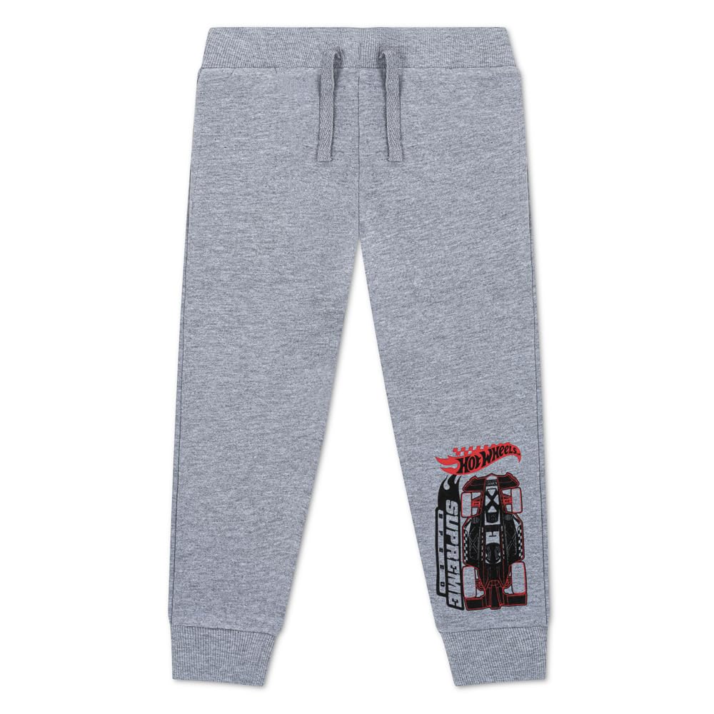Hot Wheels Lot de 2 pantalons de jogging pour garçon - 100 % coton - Avec taille élastique et chevilles resserrées