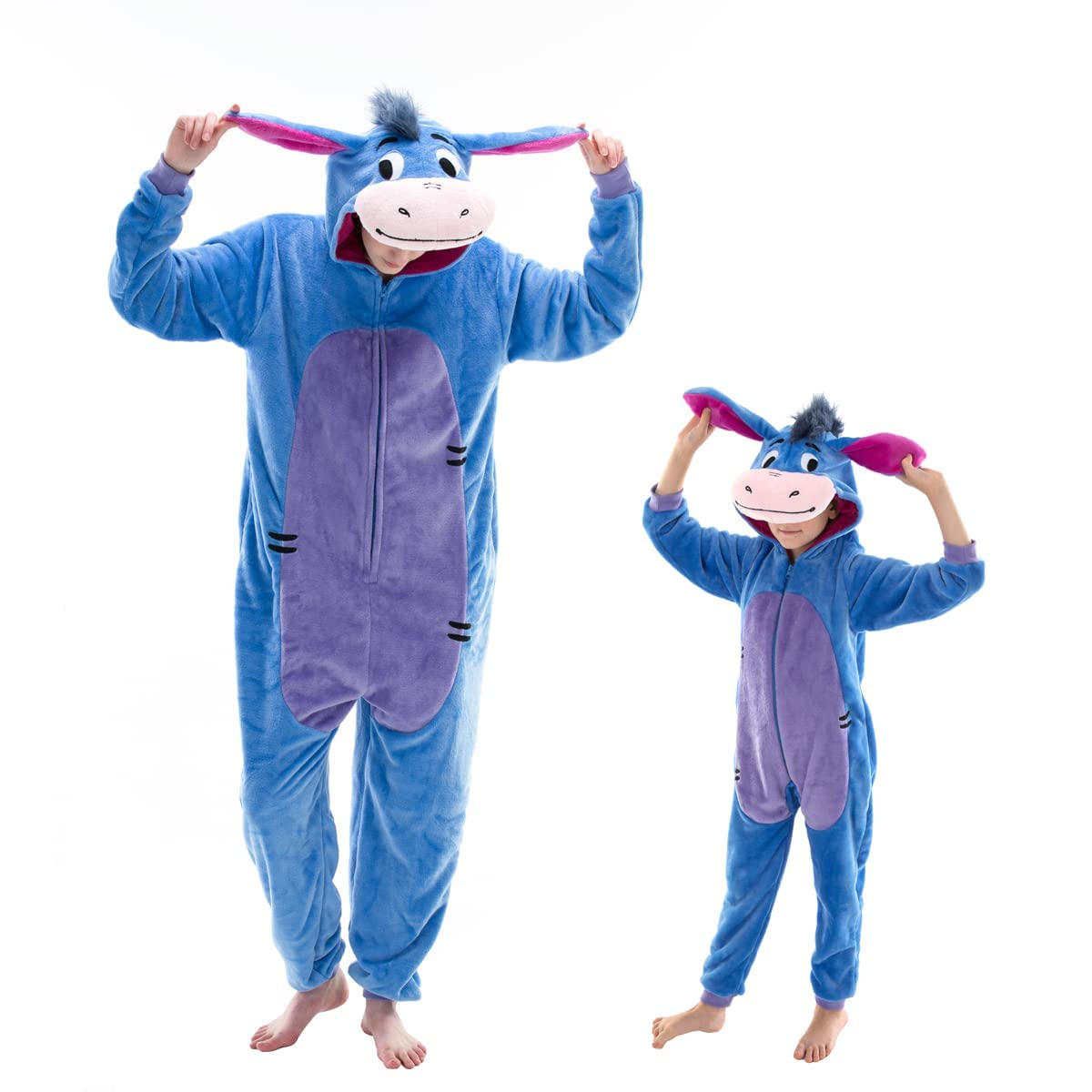 Snug Fit Unisex Adult Onesie Pajamas, Flannel Cosplay Animal One Piece Halloween Costume Sleepwear Homewear-image-20