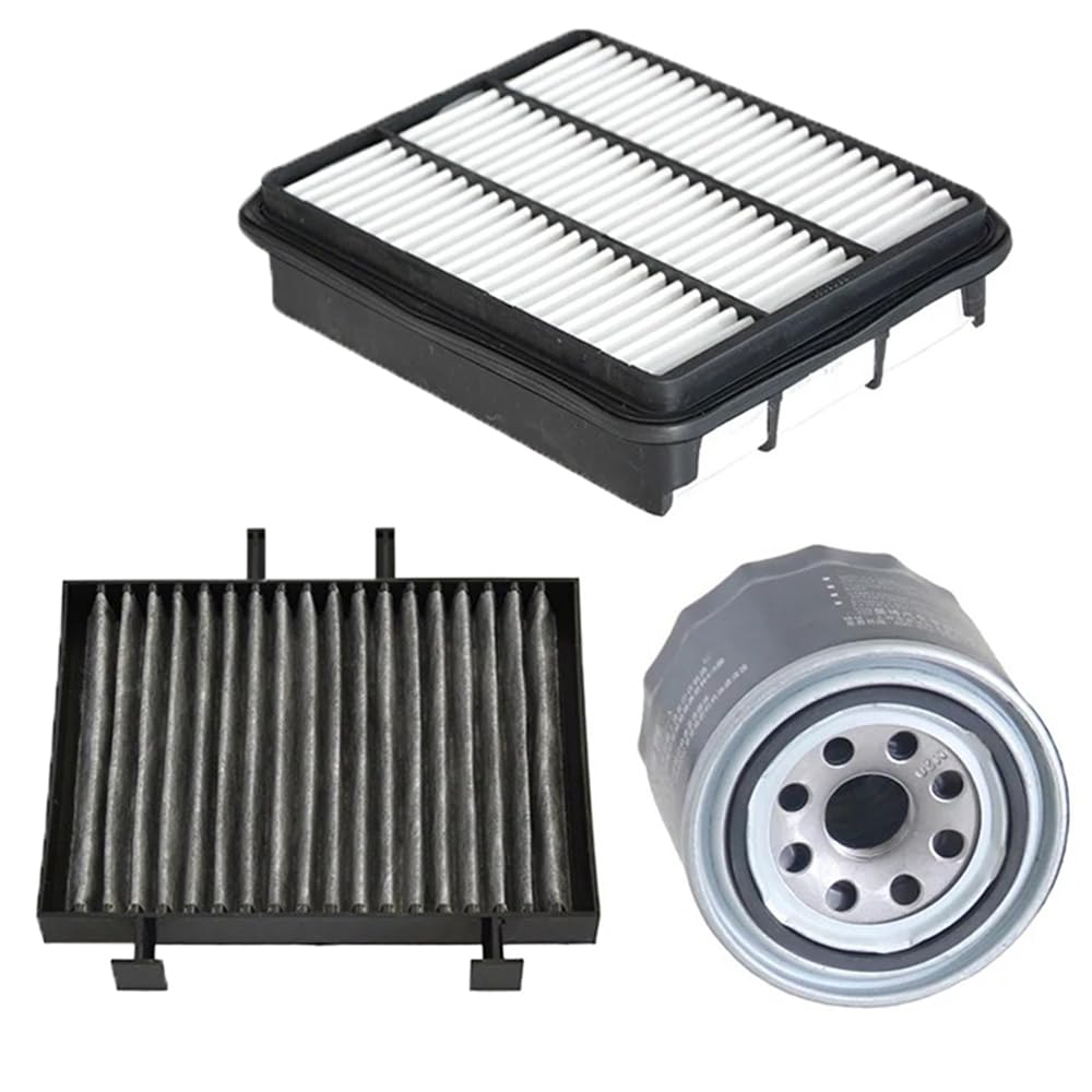 Filtr Powietrza Kabinowego dla Mitsubishi ZXPO UG 1998-2003, 21,2x20,2x2,4cm 3 szt. Filtr powietrza silnika samochodowego Filtr powietrza kabinowego Filtr oleju MR360889