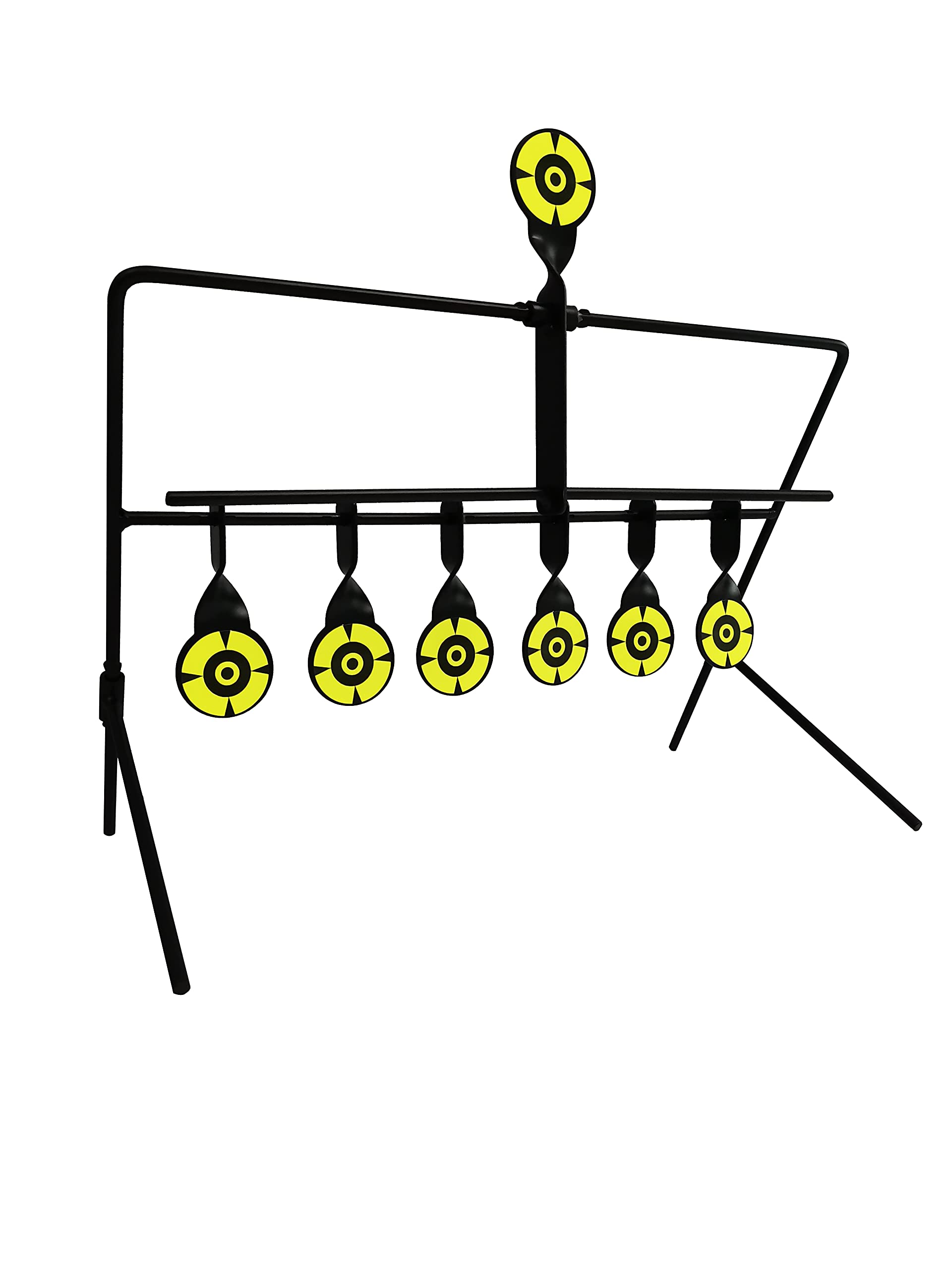 Atflbox Resetting Targets for Airgun Pellet BB Guns, 6 Steel Targets for Shooting, Rated for .177 Caliber