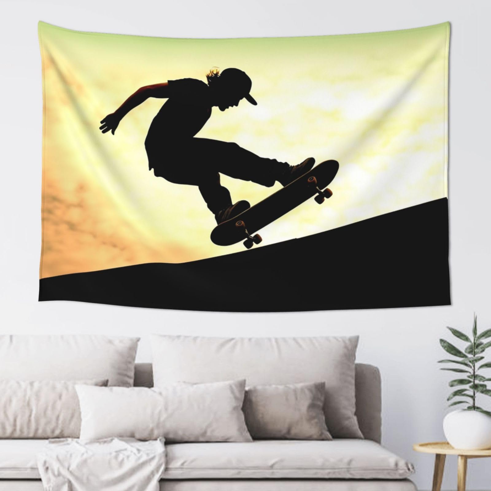 FodPand Skateboard Tapestry for Bedroom Aesthetic, Wall Hanging Tapestries Art Decor Backdrop Wall Tapestry for Dorm Living Room Funny Poster Party Banner Background 40" X 60"
